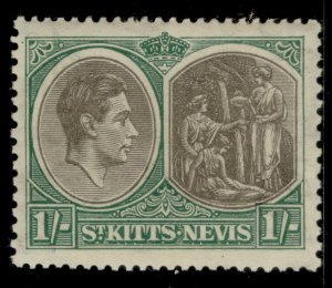 ST KITTS-NEVIS GVI SG75, 1s black & green, M MINT. Cat £12.