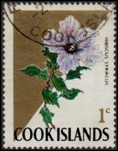 Cook Islands 200 - Used - 1c Rose of Sharon (1967) +