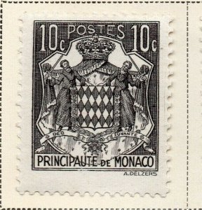 Monaco 1940-46 Early Issue Fine Mint Hinged 10c. 325394