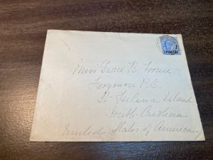 BRITISH OFFICES TURKISH EMPIRE  COVER TO FROGMORE ST. HELENA ISL SC USA TE13