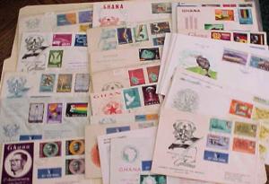 GHANA  27 DIFF.  FDC 1961-1996   CACHET ADDRESSED