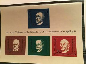 Germany Churchill and world leaders mint never hinged stamps sheet R21773