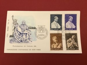 Vatican 1964 New York Universal Exposition First Day Cover Postal Cover R42328
