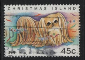 Christmas Island 1994 used Sc 359 45c Pekingese Year of the Dog