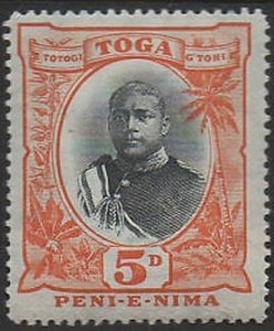 Tonga 1897 SG46 5d King George II type II MH