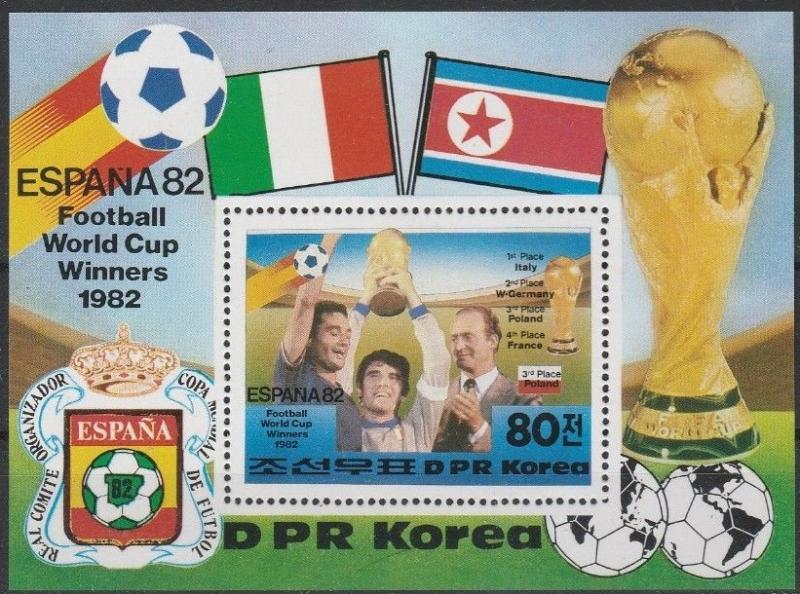 1982 Korea,North 2271/B123 1982 World championship on football of Spain 6,50 €