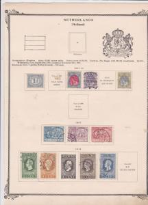 netherlands stamps on album page  ref 13530