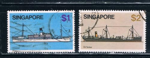 Singapore #345-46 Used Ships (S0280)