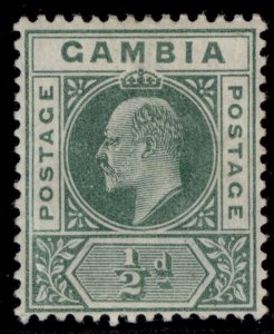 GAMBIA QV SG45, ½d green, M MINT.