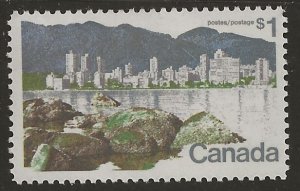 Canada 600 ii/iv  1972 $1.00  VF Mint NH ( dot & short $ )