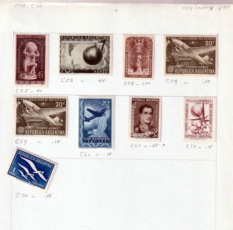 ARGENTINA 1940s/50s Airmail M&U on Pages(Apx 180 Items) BR 513