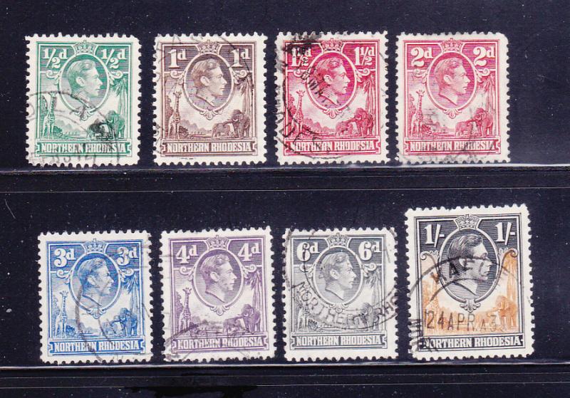 Northern Rhodesia 25, 27, 29, 32, 34, 36, 38, 40 U King George VI