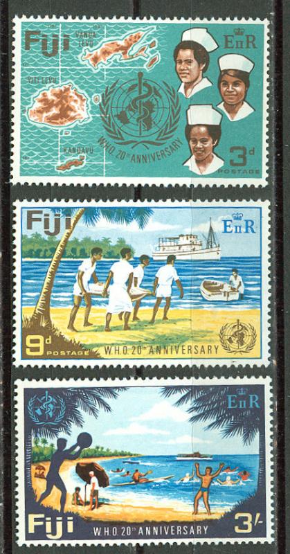 Fiji # 257-59 World Health Organization (3)  Mint NH