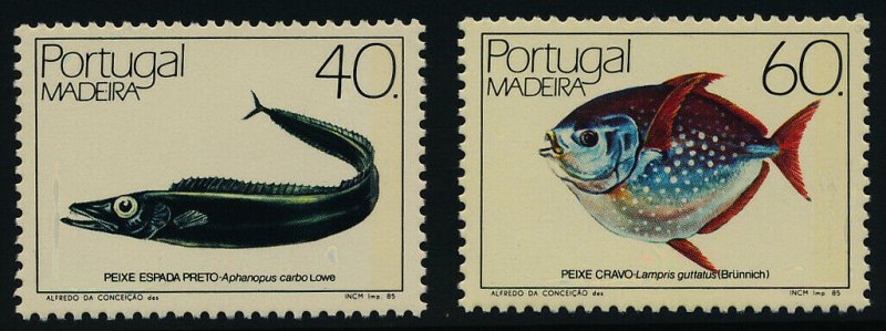 Portugal - Madeira 102-3 MNH Marine Life