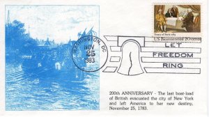 BRITISH EVACUATED NEW YORK CITY,  WASHINGTON, DC  1983  FDC17446