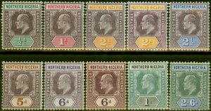 Northern Nigeria 1905-07 Extended Set of 10 SG20-27 Ordinary & Chalk Papers F...