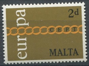 Malta Sc#425 MNH, 2p ol, blk & ochr, Europa (C.E.P.T.) 1971 - Chain (1971)