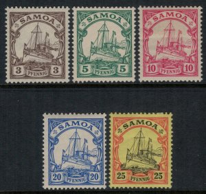 Samoa #57-61*  CV $6.40