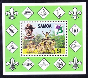 Samoa 578a MNH 1982 Scouting Year Souvenir Sheet Very Fine
