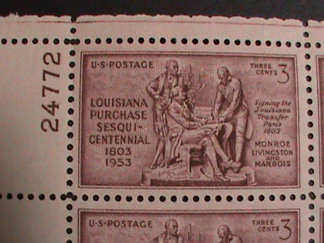 ​UNITED STATES-1953-SC#1020  150TH ANNIVERSARY OF LOUISIANA PURCHASE-MNH SHEET