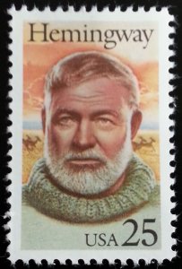 1989 25c Ernest Hemingway, American Author Scott 2418 Mint F/VF NH