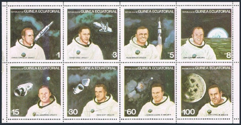 Eq Guinea Michel 1411-1418,MNH. American astronauts,1978.Aldrin,Moon.