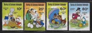 Turks & Caicos Islands 476-479 Disney 1981 Easter MNH c.v. $3.25