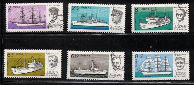 POLAND Scott # 2404-9 Cancelled - Ships