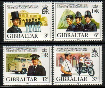 Gibraltar Police Force, 150th, Gibraltar SC#386-399 MNH set