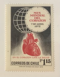 Chile 1972 Scott 417 MH  - 1.15e, 	 World Heart Month