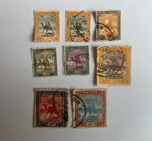 SUDAN : 1921 -1922 Camel Postman stamps x 8.