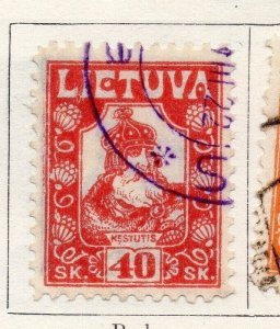 Lithuania 1921 Early Issue Fine Used 40s. 104250