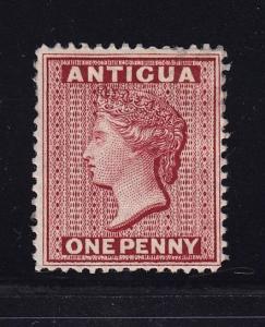 Antigua Scott # 8 F-VF OG previously hinged nice color cv $ 250 ! see pic !