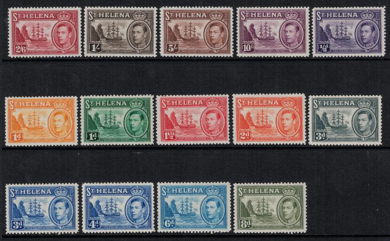 St Helena 1930-40 SC 118-127 LH,NH CV $115