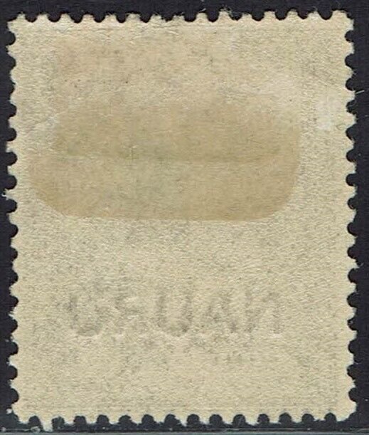 NAURU 1916 KGV 9D SHORT N VARIETY