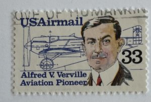 US 1985 Airmail Alfred V. Verville  #C113 USED