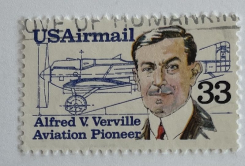 US 1985 Airmail Alfred V. Verville  #C113 USED