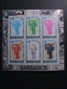 ​BARBADOS-1980-SC#532 LOMDON'80 INTERNATIONAL STAMP SHOW-MNH-S/S-VERY FINE