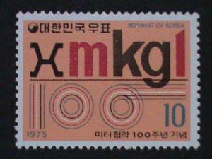 KOREA-1975-SC#975- ST.101-CENTENARY-INTL. METER CONVENTION-PARIS-MNH-VF-LAST ONE