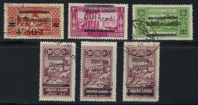 LEBANON 1927 FIVE ERRORS WITH BAR & OVPT MISPLACED BARS SHOULD