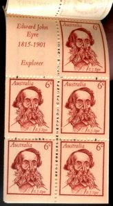 AUSTRALIA Sc#454a-457a 1970 Famous Australians Booklet Complete Mint NH