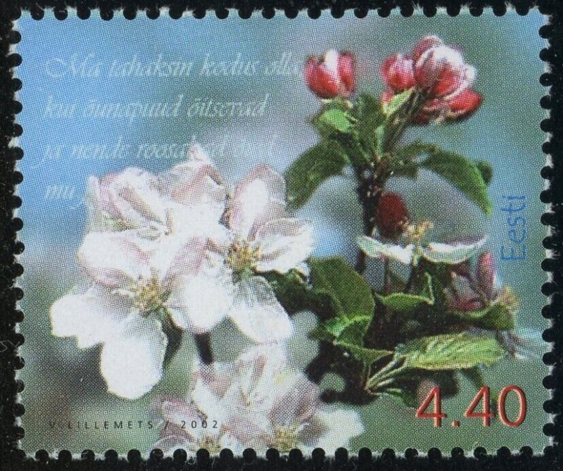 Estonia #436 Spring Flowers 4.40K Postage Stamp 2002 Eesti MLH