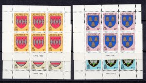 Jersey 1983 Booklet panes of 6, (April 1983) 4 panes NHM