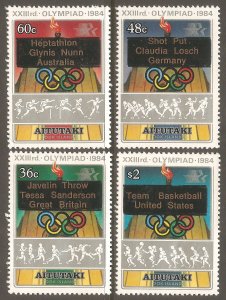 AITUTAKI Sc# 347 - 350 MNH FVF Set-4 Olympics Sports