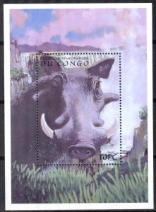 Congo 2000 Boars Mi. Bl.86 S/S MNH