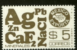 MEXICO Exporta 1120, $5P MINERALS GRAY Olive, Paper 1. MINT, NH. VF.