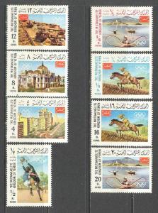 YEMEN Mi# 403 - 410 MNH FVF Set of 8 Horses Cowboy