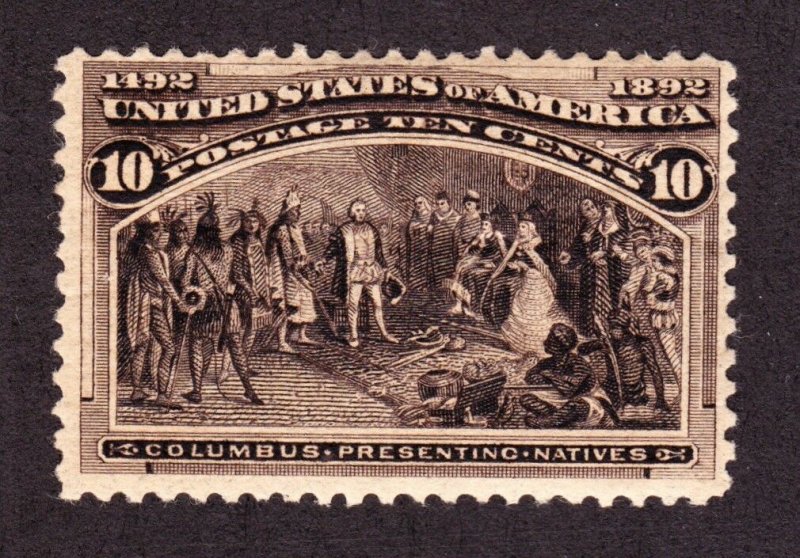 US 237 10c Columbian Expostion Mint F-VF OG H SCV $100