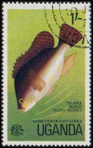 Uganda 160 - Cto - 1sh Tilapia (1977)