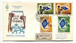 Somalia AFIS FDC Venetia 1959 Constituted and traveled Racc. For Italy